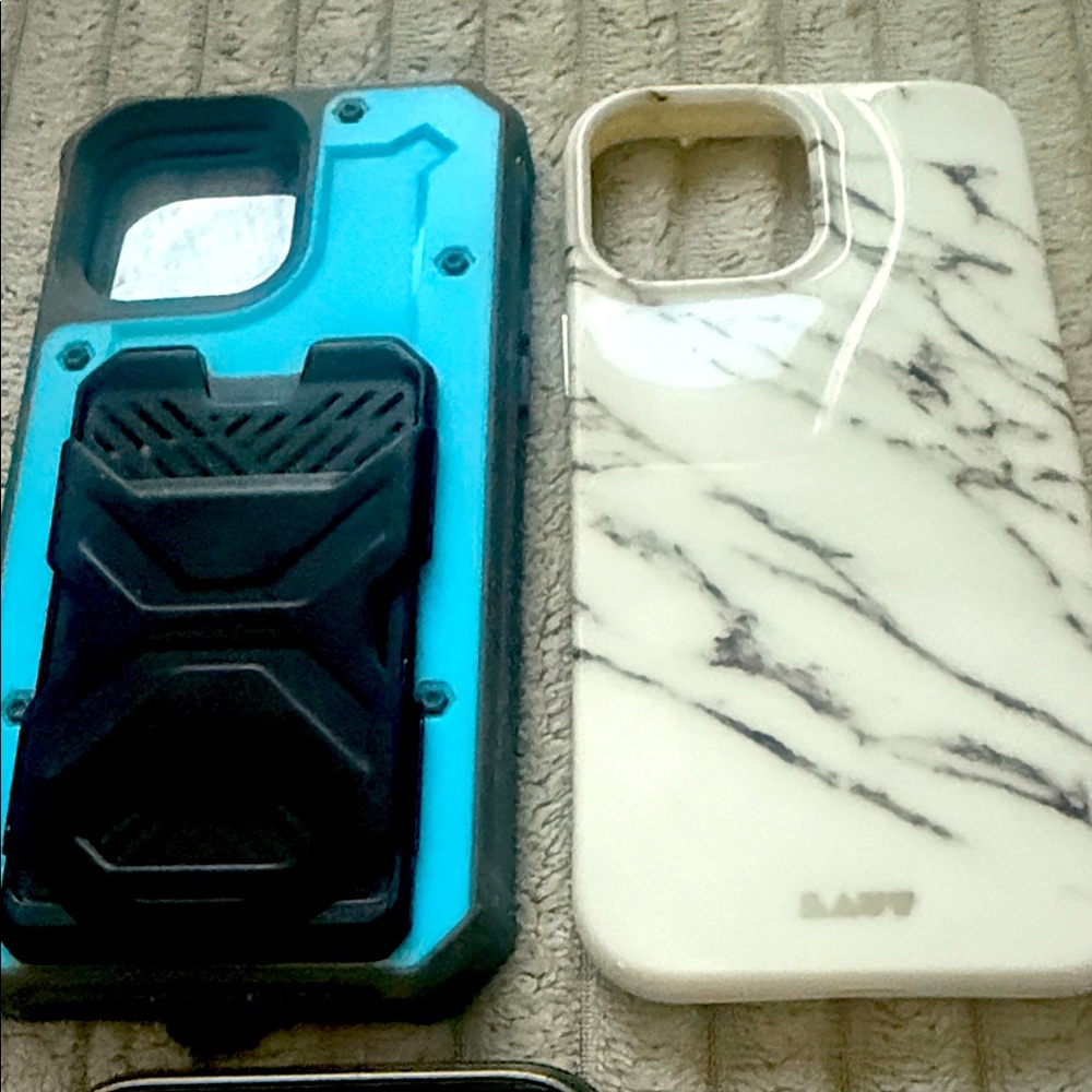 Blue and White Marble Phone Cases